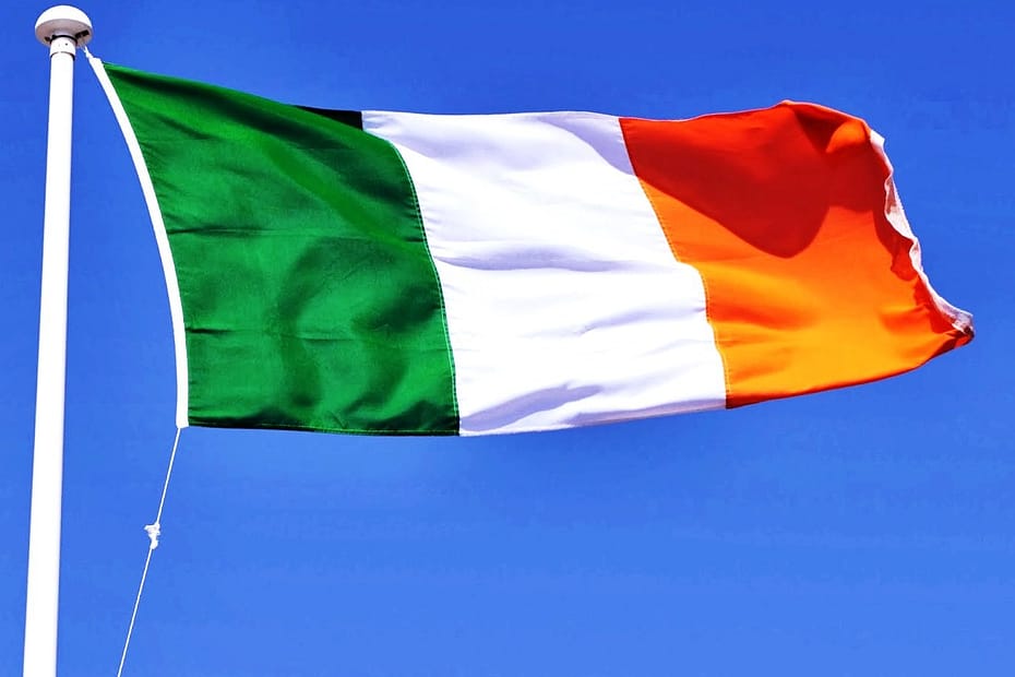 The Irish Tricolor, representing the nation which much of Carribee Island inhabitants called home.